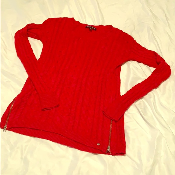 American Eagle : Red Knit Sweater - Picture 1 of 5